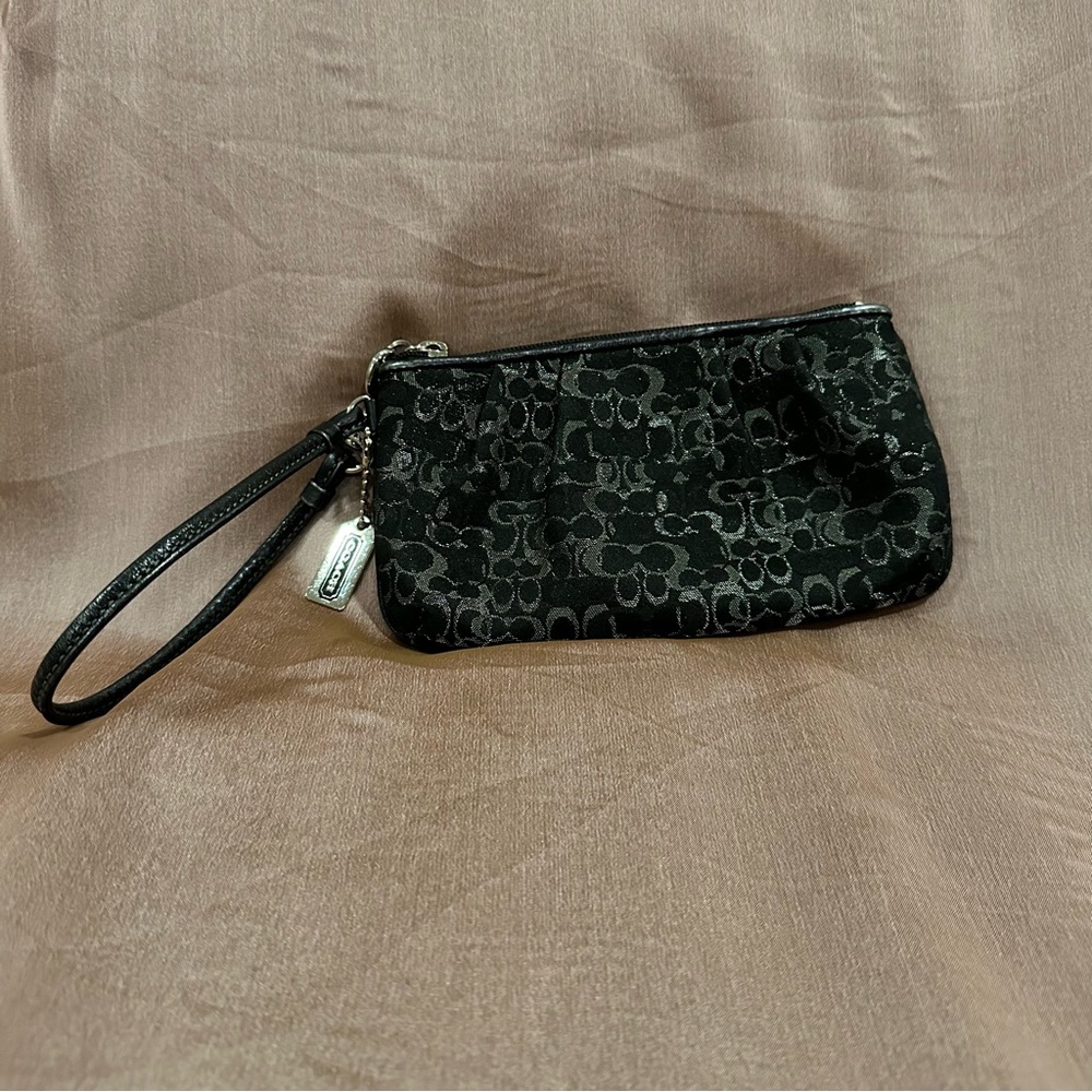 Coach - Jacquard Iridescent black wristlet clutch